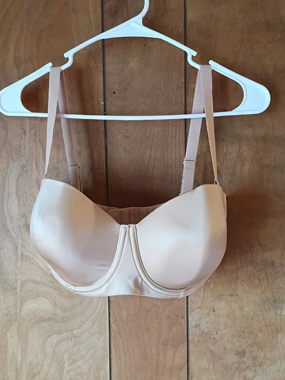 Auden Underwire Bra Nude Beige Lightly Lined Adjustable Straps Women's 38DDD NWT
